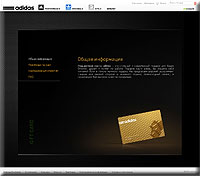 Микро-сайт для Adidas